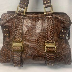 MNG Snakeskin Effect Handbag